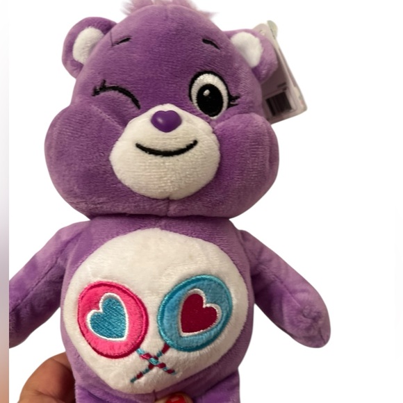 Care Bears Share The Love 10” Winking Purple  Bear NWT - Picture 2 of 3